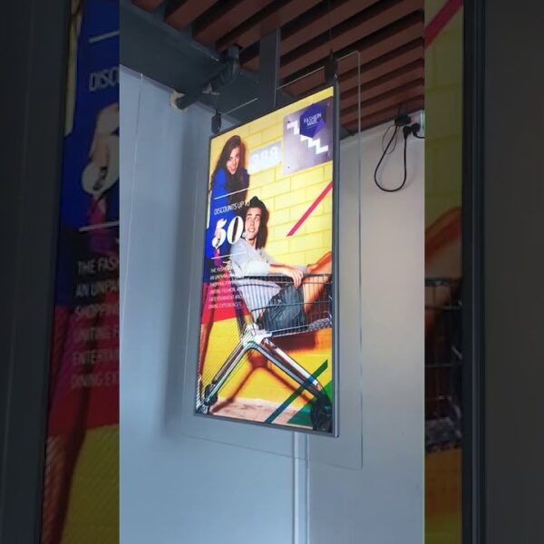 Retail digital signage installation